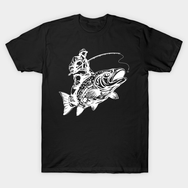 Trout Master White T-Shirt by Tebscooler